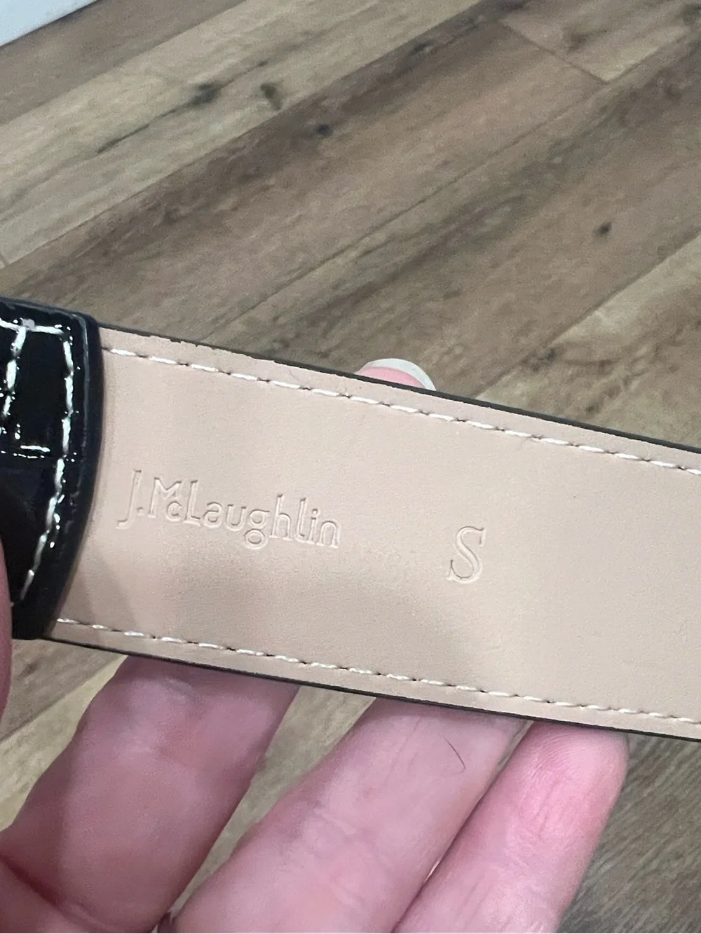 NWOT J. McLaughlin Black Leather Belt Size S